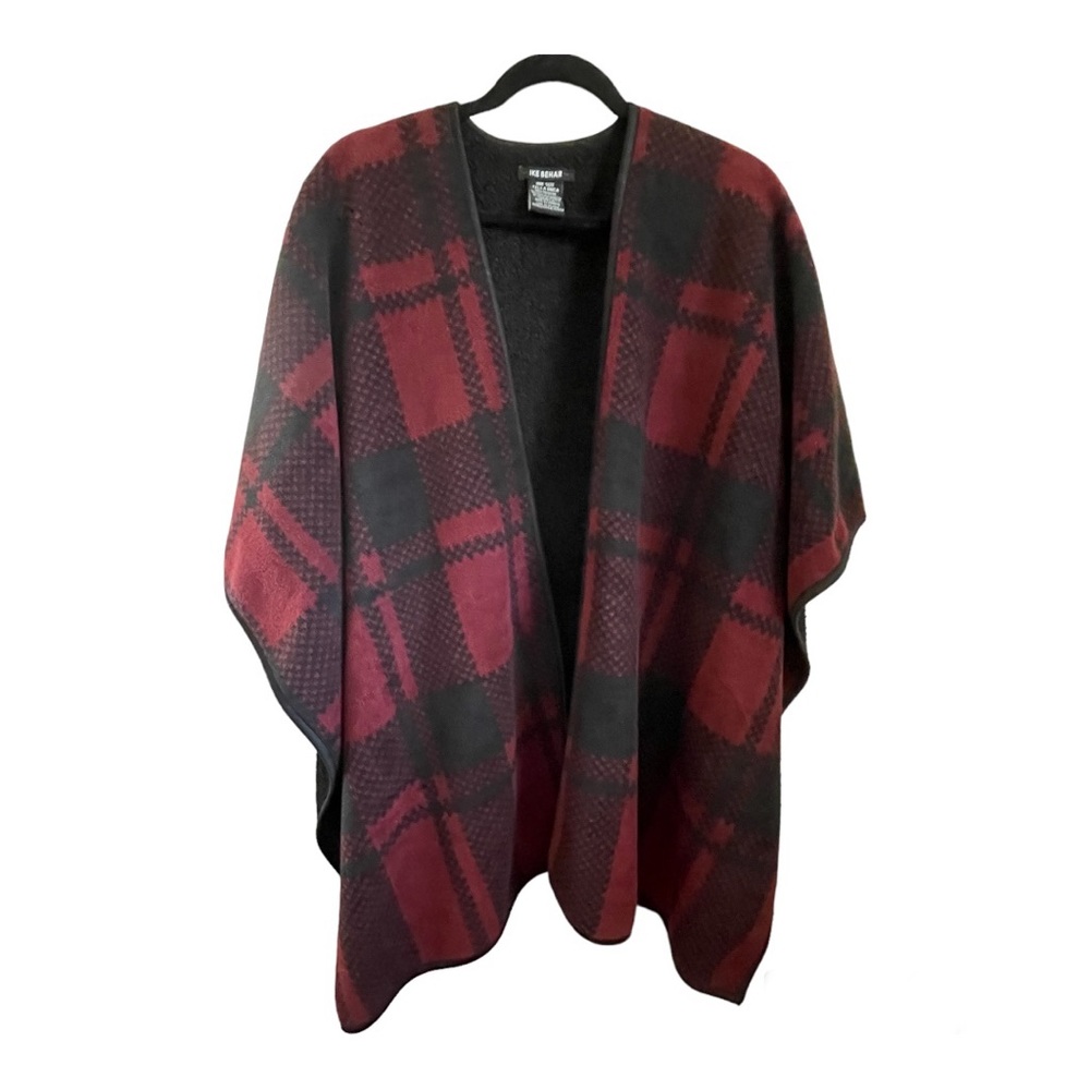 Ike Behar Red & Black Buffalo Plaid Wrap - OS
